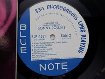 Sonny Rollins(ソニー・ロリンズ)「A Night At The Village Vanguard」LP（12インチ）/Blue Note(GXF-3007/BLP-1581)/ジャズ_画像2