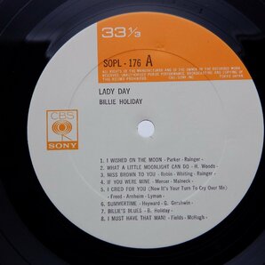 Billie Holiday(ビリー・ホリデイ)「Lady Day」LP（12インチ）/CBS/Sony(SOPL 176)/Jazzの画像2