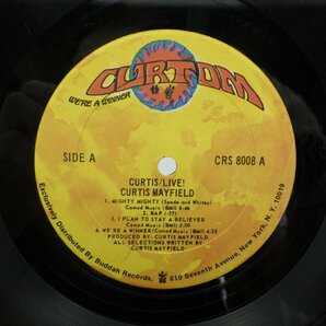 Curtis Mayfield「Curtis / Live!」LP（12インチ）/Curtom(CRS 8008)/ファンクソウルの画像2