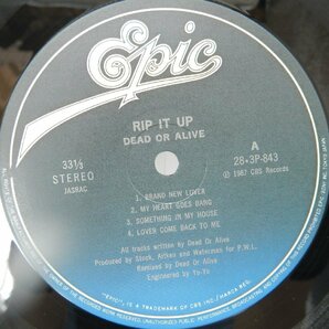 Dead Or Alive(デッド・オア・アライヴ)「Rip It Up」LP（12インチ）/Epic(28・3P-843)/洋楽ロックの画像2
