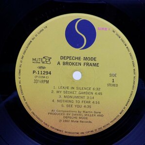 Depeche Mode(デペッシュ・モード)「A Broken Frame(ア・ブロークン・フレイム)」LP（12インチ）/ Sire(P-11294)/ポップスの画像2