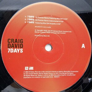 Craig David「7 Days」LP（12インチ）/Atlantic(85232-0)/ヒップホップの画像2