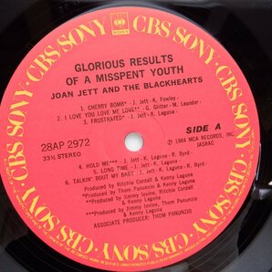 Joan Jett & The Blackhearts「Glorious Results Of A Misspent Youth」LP/CBS/Sony(28AP 2972)/洋楽ロックの画像2