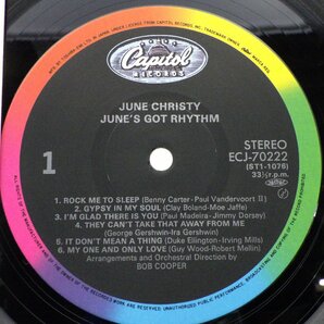 June Christy(ジューン・クリスティ)「June's Got Rhythm」LP（12インチ）/Capitol Records(ECJ-70222)/ジャズの画像2