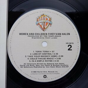 Van Halen「Women And Children First」LP（12インチ）/Warner Bros. Records(HS 3415)/洋楽ロックの画像2