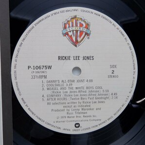 Rickie Lee Jones(リッキー・リー・ジョーンズ)「Rickie Lee Jones」LP/Warner Bros. Records(P-10675W)/洋楽ポップスの画像2