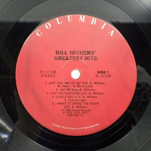 Bill Withers(ビル・ウィザース)「Bill Withers' Greatest Hits」LP（12インチ）/Columbia(FC 37199)/Jazzの画像2