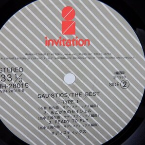 サディスティック「The Best」LP（12インチ）/Invitation(VIH-28015)/邦楽ロックの画像2