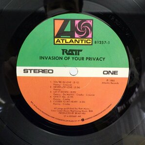 【US盤】Ratt(ラット)「Invasion Of Your Privacy」LP（12インチ）/Atlantic(7 81257-1)/Rockの画像2