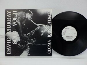 David Murray「Solo Vol.II」LP（12インチ）/CECMA Records(CECMA 1002)/ジャズ