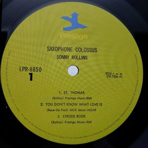 Sonny Rollins(ソニー・ロリンズ)「Saxophone Colossus」LP（12インチ）/Prestige(LPR-8850)/Jazzの画像2