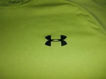 アンダーアーマー　吸汗速乾Tシャツ　MDサイズ　UNDER ARMOUR　ヒートギア　蛍光_画像3