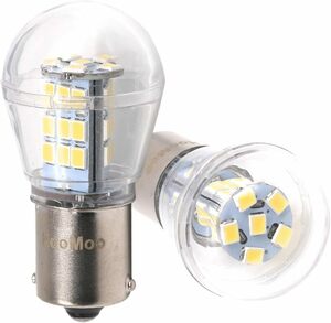 HooMoo S25 LED シングル バックランプ 純正球サイズ ホワイト 爆光 (1156 B15S ピン角180°) 12V