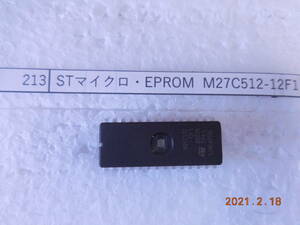 STマイクロ・EPROM M27C512-12F1 3個1組　　　　　#213