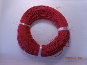 三山電線　UL STYLE1007 CSA TYPE TR-64 耐熱ビニル電線 (撚線）　AWG22　赤　２０ｍ #462