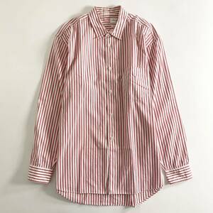 Gd3 COMME des GARCONS SHIRT コムデギャルソン ストライプシャツ コットンシャツ 長袖 Mサイズ ピンク/ホワイト メンズ 紳士服