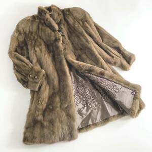 d5-19《最高級毛皮》HARAJUKU MOTHER 原宿マザー ミンクコート ロングコート 毛皮コート ミンクファー MINK FUR 大ぶりボタン レディース F