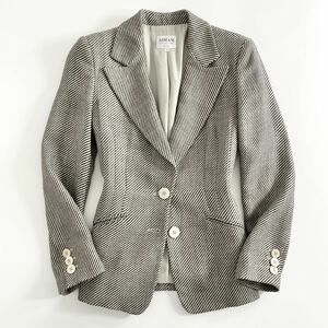 Hd9《伊製》ARMANI COLLEZIONI アルマーニ コレッツォーニ リネンシルク混紡 テーラードジャケット スプリングジャケット 40（L）