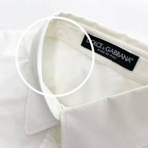 Ed12 イタリア製 DOLCE&GABBANA ドルチェ&ガッパーナ ドレスシャツ コットンシャツ ストレッチ◎ 38/M相当 ホワイト レディース女性用の画像8
