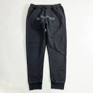 Ad12 DSQUARED2 Dsquared sweat pants cotton pants jersey 16Y brand Logo print black Kids for children 