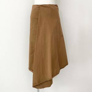 Cd15 MARNI マルニ ミディ丈スカート ラップスカート 36 XSサイズ相当 カジュアル ブラウン レディース 女性服