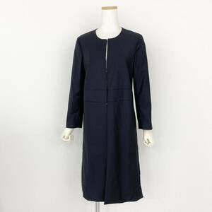 Gd24{ beautiful goods }theory theory no color coat long coat wool Blend * thin 2/M size corresponding navy lady's for women 