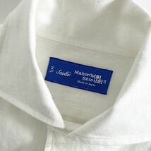 Dd30 Maker's Shirt メーガーズシャツ 鎌倉シャツ 長袖 シャツ リネン前開き 14 1/2（XL相当）麻100% ホワイトメンズ 紳士服_画像5
