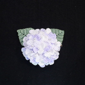 Handmade ◆ お花のコサージュ ◆ 紫陽花 ◆ 白～薄紫 ◆ 2way ◆ レース編みの画像6