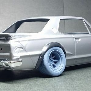 S57 ①KS-SP38専用15インチ8本スポークホイール ケイSTYLE! THEストリートシリーズ 1/24scale カーモデル用 1台分 3Dプリント レジン製の画像6