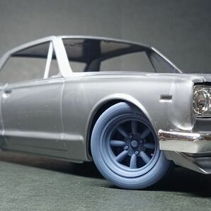 S57 ①KS-SP38専用15インチ8本スポークホイール ケイSTYLE! THEストリートシリーズ 1/24scale カーモデル用 1台分 3Dプリント レジン製の画像7