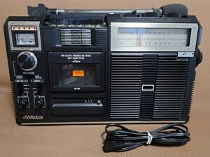 ☆★美品　Victor ビクター　RC-525■ZOOM SHOOTER MIC搭載　AM/FM 2バンドラジカセ■ラジオ・カセット動作品★☆