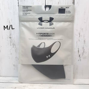 【新品・即決・送料込】 アンダーアーマー UA スポーツマスク Mサイズ M/L フェザーウエイト 黒 ブラック UNDER ARMOUR メンズ