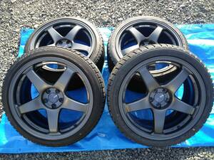 ※トヨタZN6　86前期　エンケイ製アルミホイルタイヤ４本セットPF05F　F18×8.5J+45 R18×9J+40