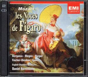 モーツァルト：フィガロの結婚　バレンボイム＝ECO； ブレゲン(S) 他 （EMI＊572230・2CD）