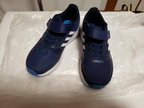 adidas　アディダス　スニーカー　青　子供用　21cm