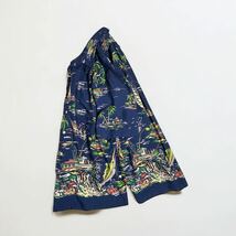 美品 極上柄 VINTAGE POLO Ralph Lauren オープンカラー レーヨン 半袖 シャツ アロハ ハワイアン ポロ ラルフローレン 総柄 CALDWELL_画像4