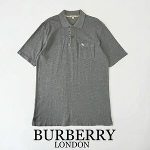 美品 BURBERRY LONDON 鹿の子 半袖 ポロシャツ ノヴァチェック シャツ ゴルフウェア バーバリー ロンドン 海外セールス品 香港製 輸入