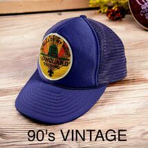 アメリカ購入 美品 90's VINTAGE OTTO社製 メッシュキャップ 紫 フリーサイズ キャップ 帽子 古着 CAP ビンテージ 90年代 ボーイスカウト_画像1