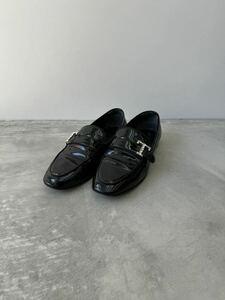 トッズ エナメル ローファー ブラック 36 TODS スリッポン シューズ 黒 