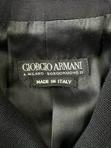 ジョルジオアルマーニ ダブルコート ブラック 40 Giorgio Armani チェスターコート ダブル コート 黒 ウール_画像7