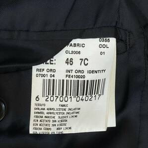 フェラガモ シングルスーツ ネイビー 46 FERRAGAMO セットアップ スーツ 上下 ジャケット パンツ スラックス ウール テーラードジャケットの画像7