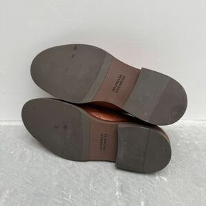 ブルネロクチネリ ダブルモンク シューズ ブラウン 41 Brunello Cucinelli ビジネスシューズ レザー ウイングチップ モンクストラップの画像6