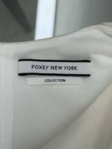 フォクシー ニューヨーク ナイロン ワンピース ホワイト 38 FOXEY NEW YORK ノースリーブワンピース ドレス 白_画像8