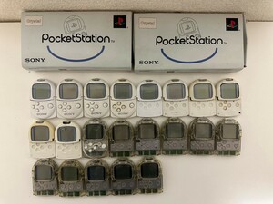 PS PocketStation unused 2 piece SCPH-4000 white crystal together 23 piece set POCKET STATION SONY Sony 