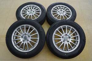 【山あり 中古 SET】205/60R16 ブリジストン ブリザック VRX3 22年 ECOFORME 16 5H114.3 6.5J+54 ノア ヴォクシー ステップワゴン