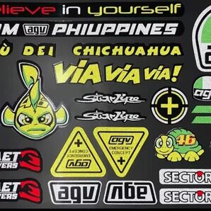 防水反射 ロッシステッカー ヘルメットレーシングVR46 MotoGPバイクステッカー　デカール　AGV