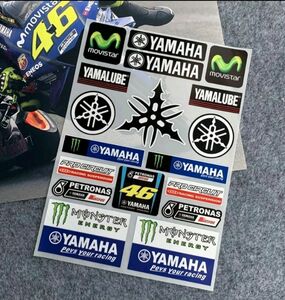 反射防水モンスターエナジーヤマハバイクステッカーヘルメットYamahaデカール MONSTER ENERGY Movistar