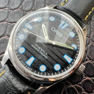 【美品・調整済】オリス ORIS ビンテージ 機械式 手巻き ウォッチ 腕時計 メンズ 中古 アンティーク 動作良好 ディズニー ミッキー NO.727