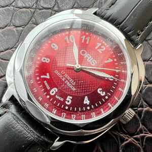 【美品・調整済】オリス ORIS ビンテージ 機械式 手巻き ウォッチ 腕時計 メンズ 中古 アンティーク 動作良好 ディズニー ミッキー NO.773