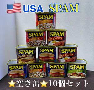 スパム SPAM USA 空き缶 10個 セット